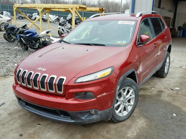 1C4PJMCS9GW235777 - 2016 JEEP CHEROKEE L RED photo 2