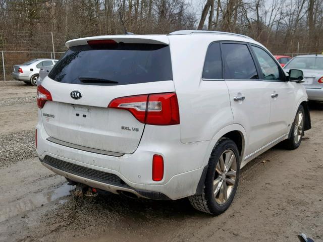 5XYKWDA73FG643665 - 2015 KIA SORENTO SX WHITE photo 4