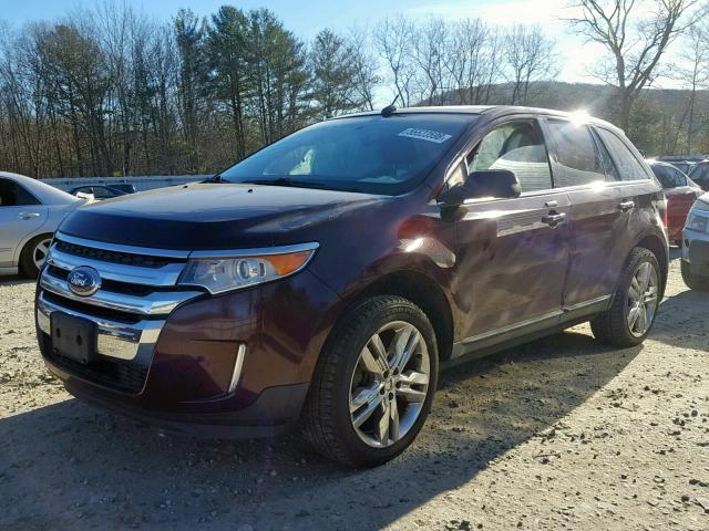2FMDK4KC4BBA94553 - 2011 FORD EDGE LIMIT RED photo 2