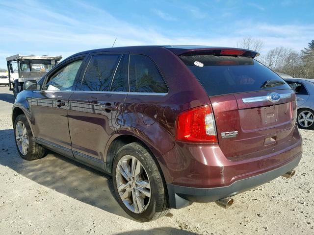 2FMDK4KC4BBA94553 - 2011 FORD EDGE LIMIT RED photo 3