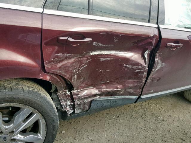 2FMDK4KC4BBA94553 - 2011 FORD EDGE LIMIT RED photo 9