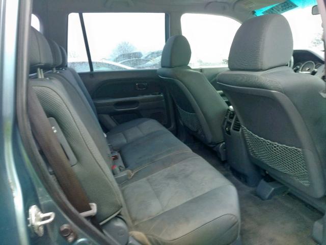 5FNYF281X7B018625 - 2007 HONDA PILOT LX BLUE photo 6