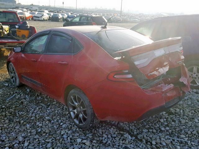 1C3CDFBB8ED913595 - 2014 DODGE DART SXT RED photo 3