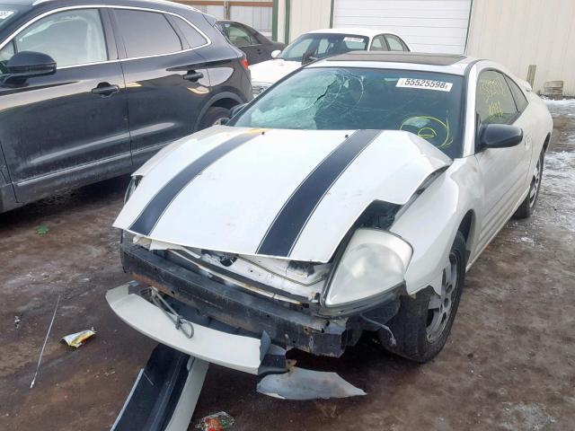 4A3AC44GX3E105983 - 2003 MITSUBISHI ECLIPSE GS WHITE photo 2