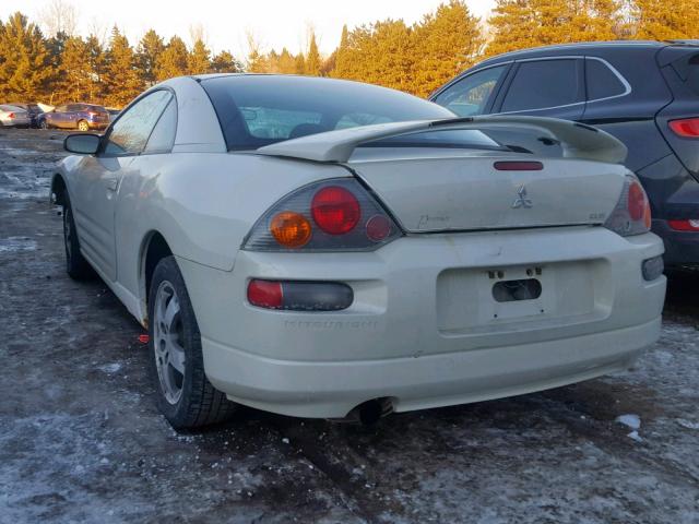 4A3AC44GX3E105983 - 2003 MITSUBISHI ECLIPSE GS WHITE photo 3