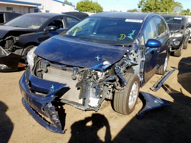 JTDZN3EUXD3225164 - 2013 TOYOTA PRIUS V BLUE photo 2