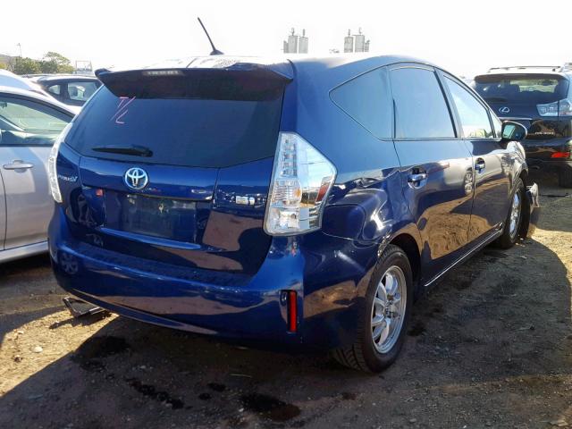 JTDZN3EUXD3225164 - 2013 TOYOTA PRIUS V BLUE photo 4