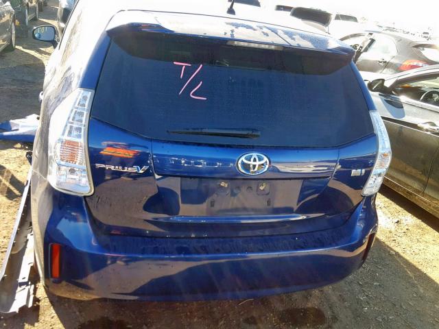 JTDZN3EUXD3225164 - 2013 TOYOTA PRIUS V BLUE photo 9