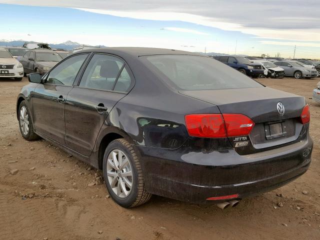 3VW1K7AJ4BM393318 - 2011 VOLKSWAGEN JETTA BASE Սև լուսանկար 3