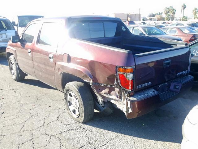 2HJYK16227H544805 - 2007 HONDA RIDGELINE PURPLE photo 3