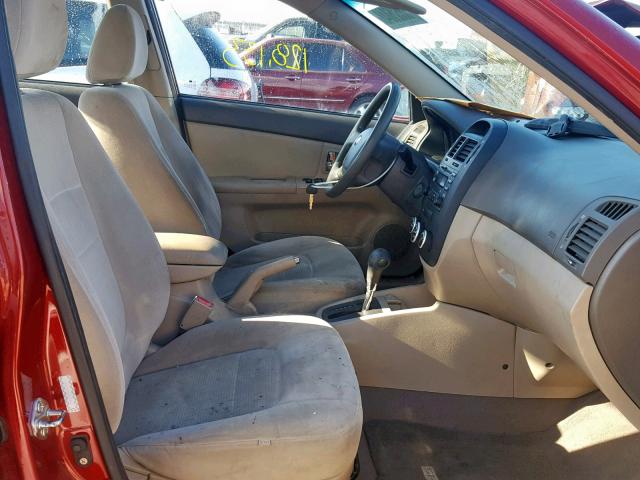 KNAFE121585524554 - 2008 KIA SPECTRA EX RED photo 5