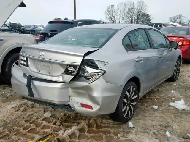 19XFB2F97EE083110 - 2014 HONDA CIVIC EXL SILVER photo 4