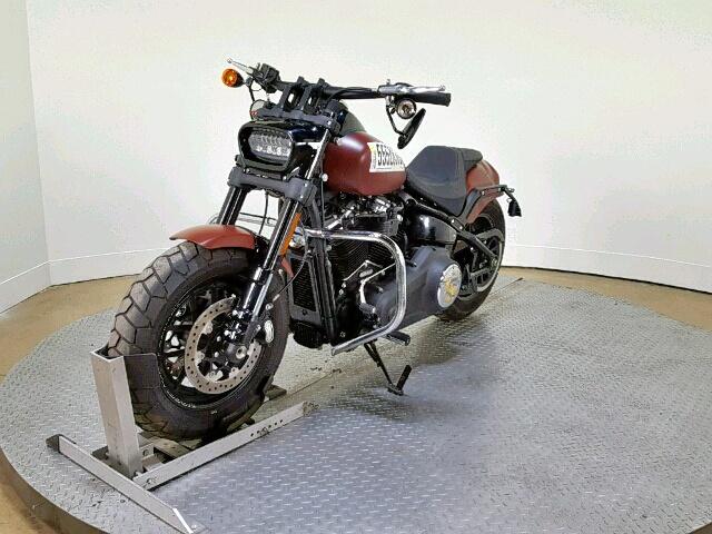 1HD1YKJ10JC019212 - 2018 HARLEY-DAVIDSON FXFB FAT B BURGUNDY photo 4