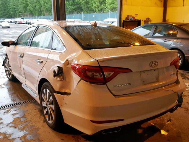 5NPE34AF8FH076570 - 2015 HYUNDAI SONATA SPO WHITE photo 3