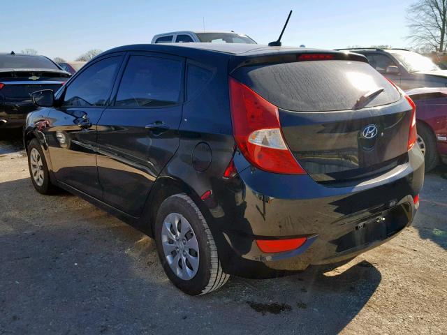 KMHCT5AE4GU272206 - 2016 HYUNDAI ACCENT SE BLACK photo 3