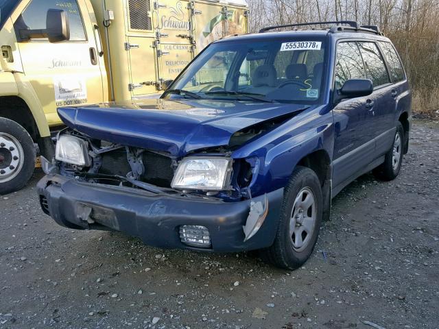 JF1SF63591H734498 - 2001 SUBARU FORESTER L BLUE photo 2