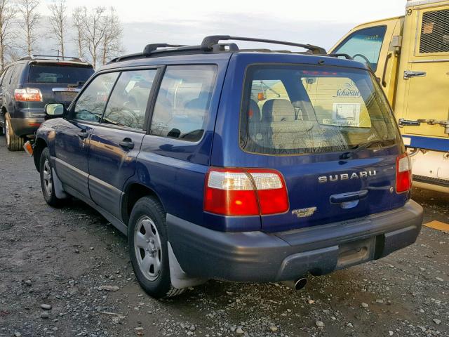 JF1SF63591H734498 - 2001 SUBARU FORESTER L BLUE photo 3