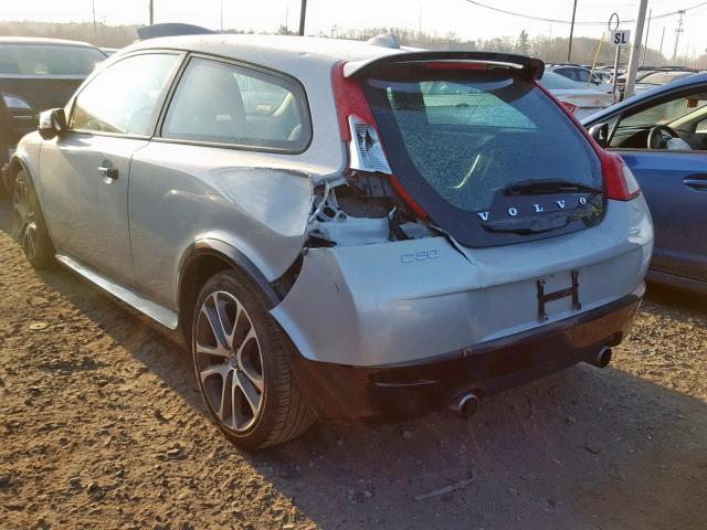 YV1672MK5A2176507 - 2010 VOLVO C30 T5 SILVER photo 3