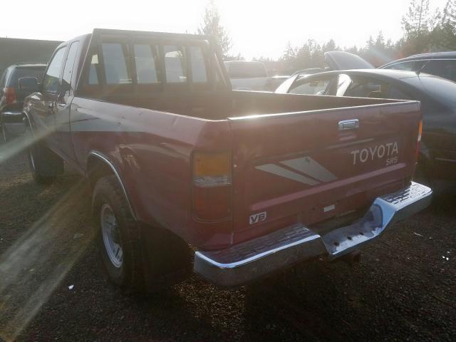 JT4VN13G4K0008126 - 1989 TOYOTA PICKUP 1/2 RED photo 3