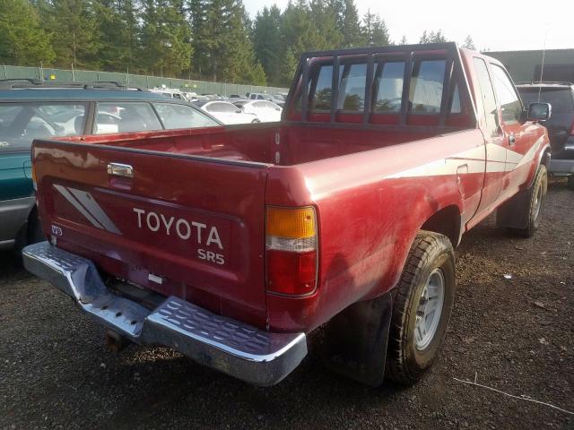 JT4VN13G4K0008126 - 1989 TOYOTA PICKUP 1/2 RED photo 4