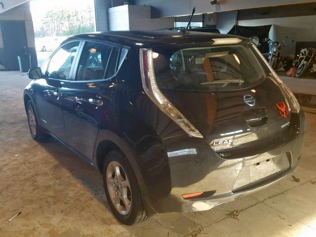 1N4AZ0CP4DC410846 - 2013 NISSAN LEAF S BLACK photo 3