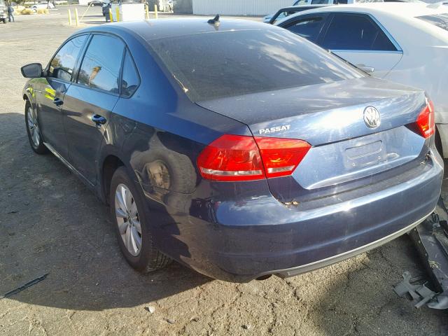 1VWAP7A3XEC006182 - 2014 VOLKSWAGEN PASSAT S BLUE photo 3