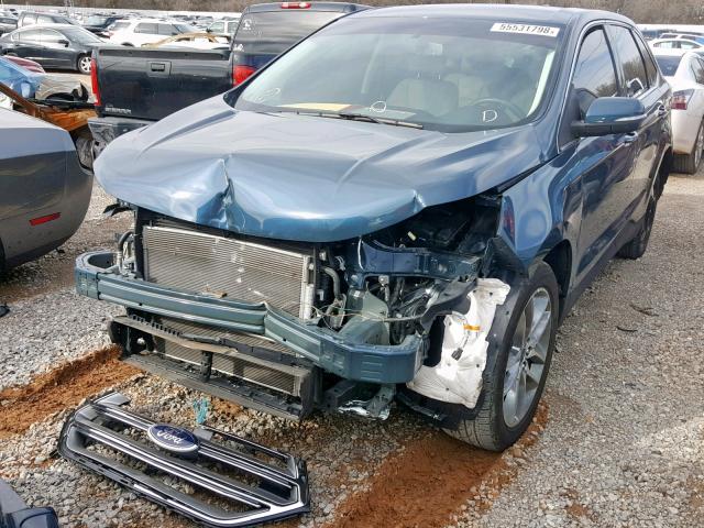 2FMPK3K86GBC65944 - 2016 FORD EDGE TITAN BLUE photo 2