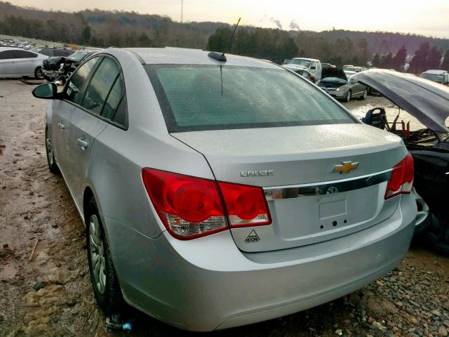 1G1P15SH0F7220405 - 2015 CHEVROLET CRUZE L SILVER photo 3