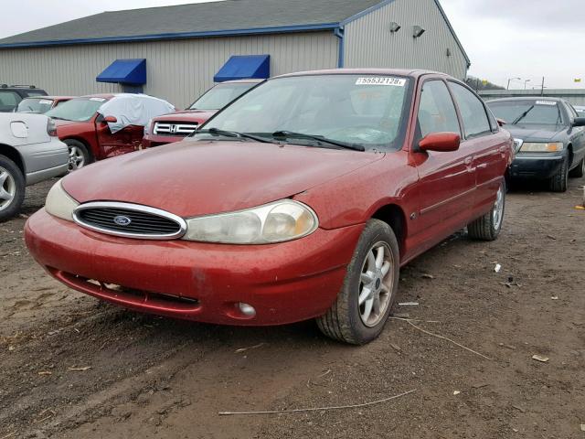 1FAFP66L2YK116168 - 2000 FORD CONTOUR SE RED photo 2