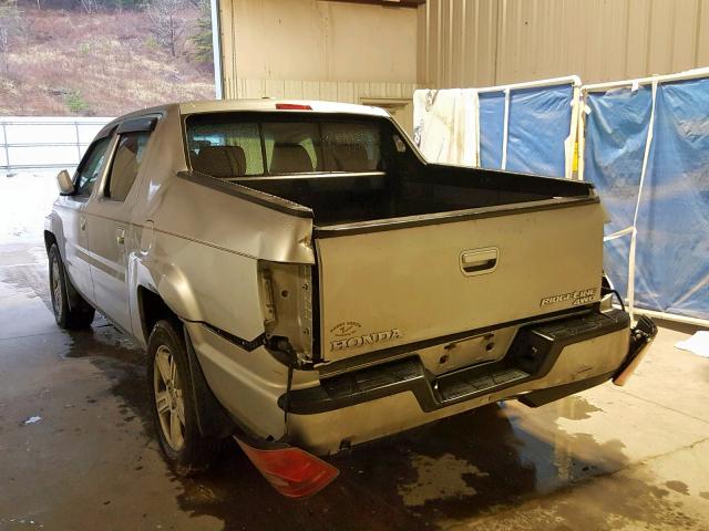 5FPYK1F53BB007266 - 2011 HONDA RIDGELINE SILVER photo 3