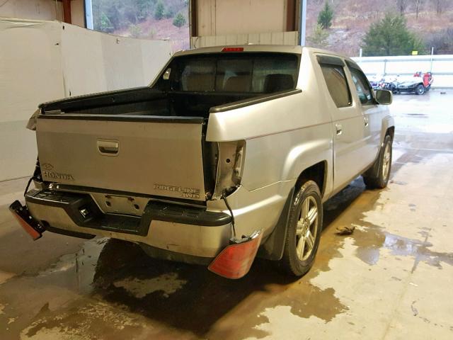 5FPYK1F53BB007266 - 2011 HONDA RIDGELINE SILVER photo 4