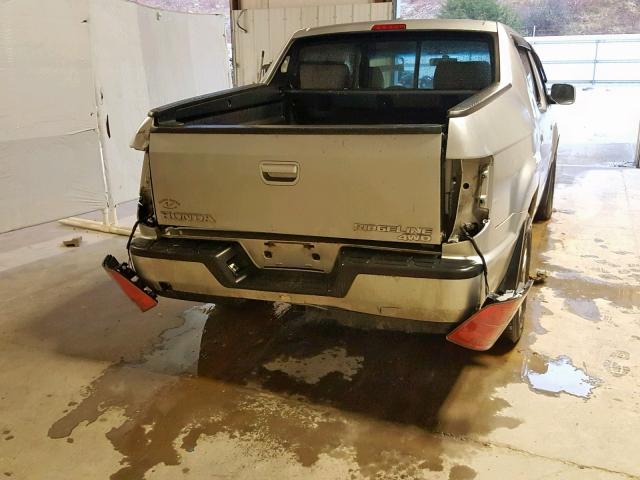 5FPYK1F53BB007266 - 2011 HONDA RIDGELINE SILVER photo 9