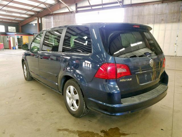 2V8HW34199R599784 - 2009 VOLKSWAGEN ROUTAN SE BLUE photo 3