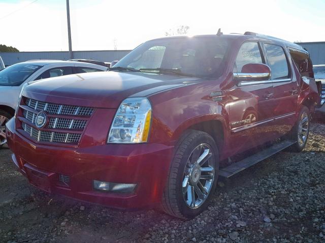 1GYS4JEF6DR188194 - 2013 CADILLAC ESCALADE E BURGUNDY photo 2