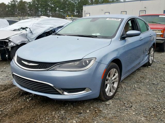 1C3CCCAB0FN652736 - 2015 CHRYSLER 200 LIMITE BLUE photo 2