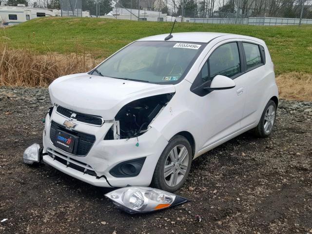 KL8CB6S97EC496841 - 2014 CHEVROLET SPARK LS WHITE photo 2