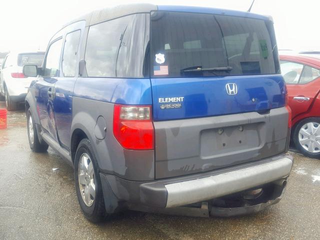 5J6YH18695L009354 - 2005 HONDA ELEMENT EX BLUE photo 3