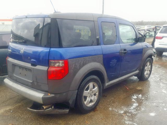 5J6YH18695L009354 - 2005 HONDA ELEMENT EX BLUE photo 4