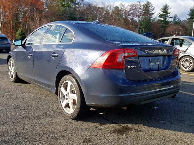 YV1622FS6C2033063 - 2012 VOLVO S60 T5 BLUE photo 3