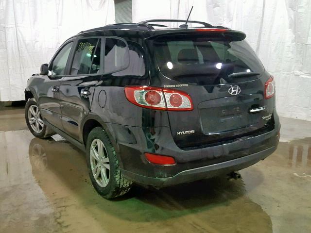 5XYZKDAG1BG060712 - 2011 HYUNDAI SANTA FE L BLACK photo 3