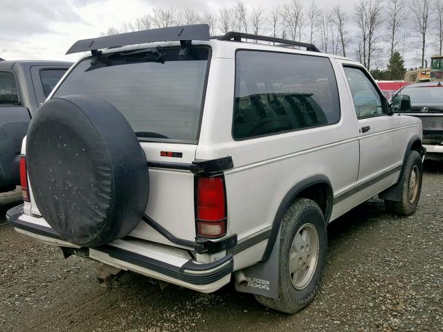 1GNCT18Z5M0112836 - 1991 CHEVROLET BLAZER S10 WHITE photo 4