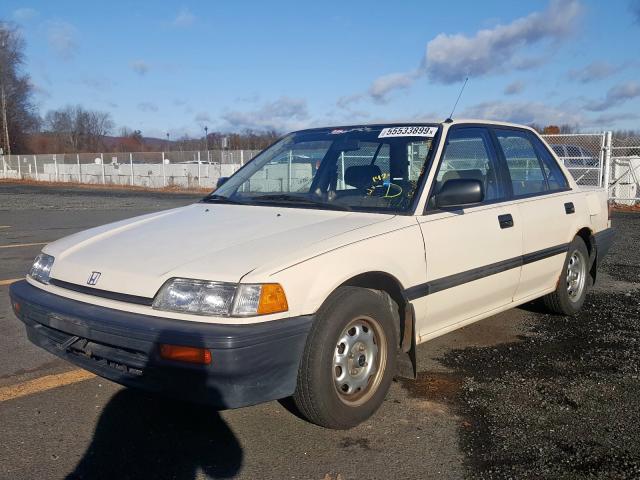 1HGED3644JA008329 - 1988 HONDA CIVIC DX BEIGE photo 2