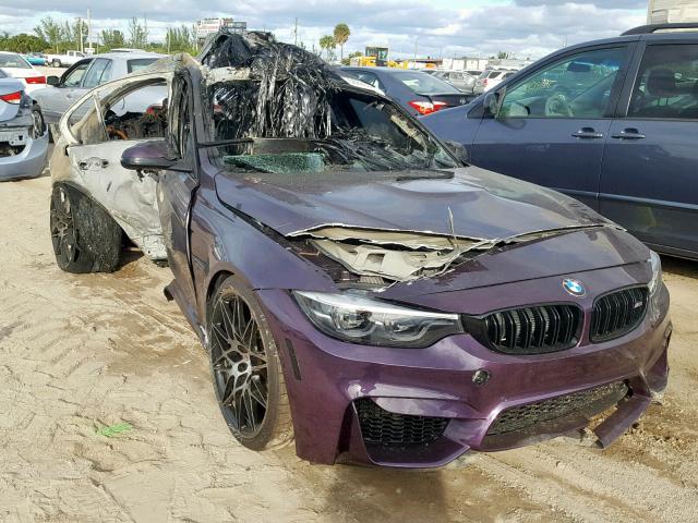 WBS8M9C50J5L00511 - 2018 BMW M3 PURPLE photo 1