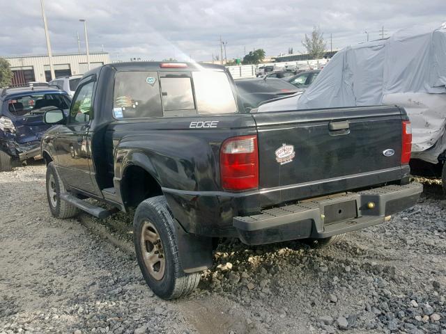 1FTYR10U44PA25174 - 2004 FORD RANGER BLACK photo 3