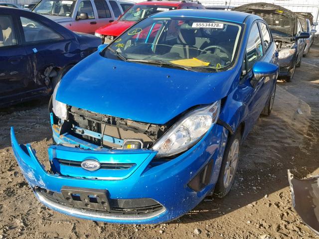 3FADP4EJ6CM217002 - 2012 FORD FIESTA SE BLUE photo 2