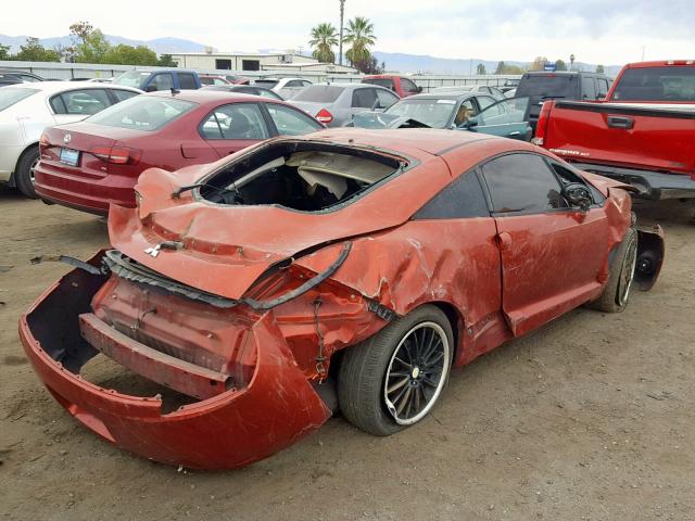 4A3AK24F07E012877 - 2007 MITSUBISHI ECLIPSE GS ORANGE photo 4