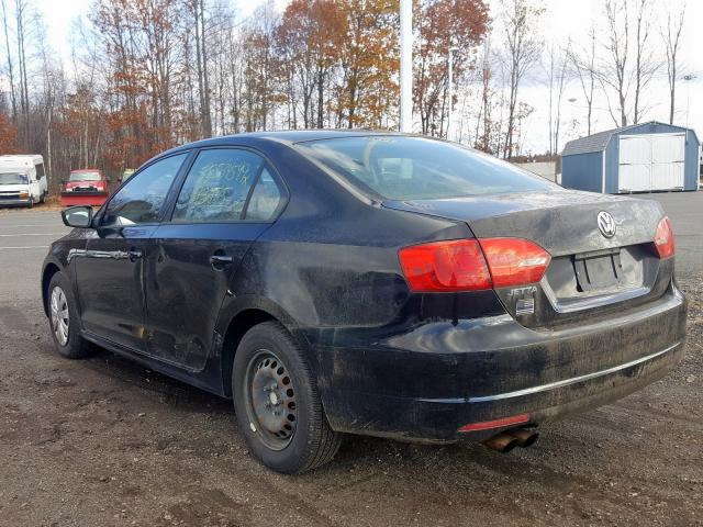 3VW1K7AJ6BM028994 - 2011 VOLKSWAGEN JETTA BASE BLACK photo 3