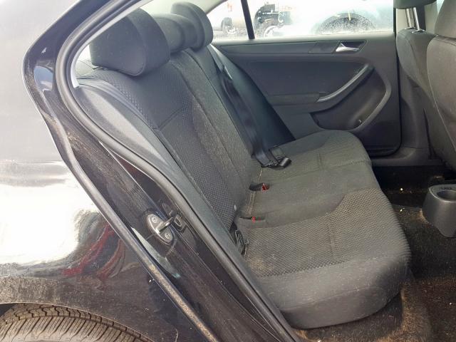 3VW1K7AJ6BM028994 - 2011 VOLKSWAGEN JETTA BASE BLACK photo 6