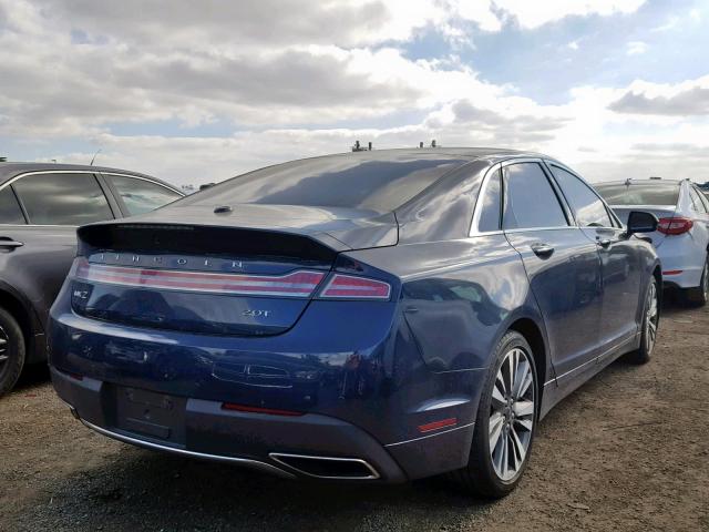 3LN6L5E98HR648375 - 2017 LINCOLN MKZ RESERV BLUE photo 4