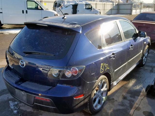 JM1BK343581129267 - 2008 MAZDA 3 HATCHBAC BLUE photo 4